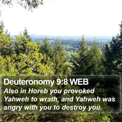 Deuteronomy 9:8 WEB Bible Verse Image