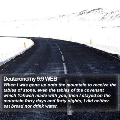 Deuteronomy 9:9 WEB Bible Verse Image