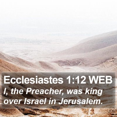 Ecclesiastes 1:12 WEB Bible Verse Image
