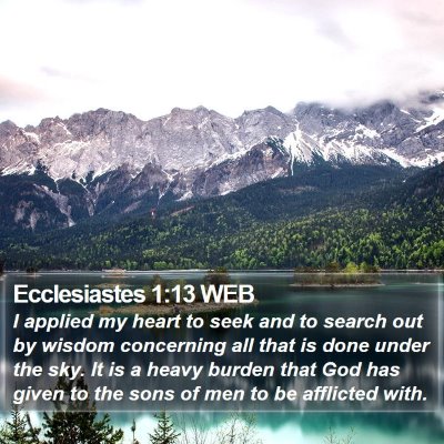 Ecclesiastes 1:13 WEB Bible Verse Image