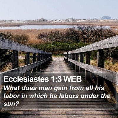 Ecclesiastes 1:3 WEB Bible Verse Image