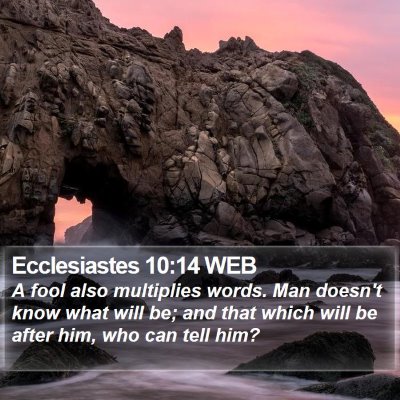 Ecclesiastes 10:14 WEB Bible Verse Image