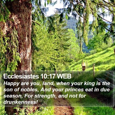 Ecclesiastes 10:17 WEB Bible Verse Image