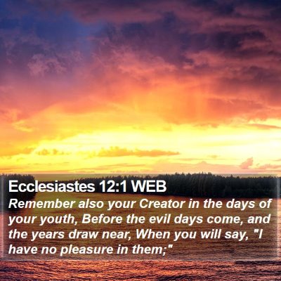 Ecclesiastes 12:1 WEB Bible Verse Image