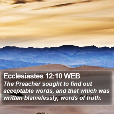 Ecclesiastes 12:10 WEB Bible Verse Image