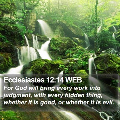 Ecclesiastes 12:14 WEB Bible Verse Image