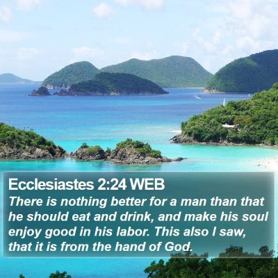 Ecclesiastes 2:24 WEB Bible Verse Image