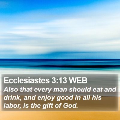 Ecclesiastes 3:13 WEB Bible Verse Image