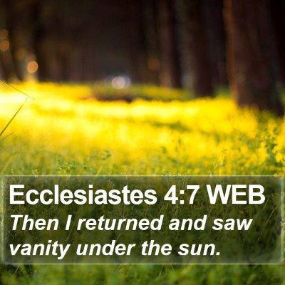 Ecclesiastes 4:7 WEB Bible Verse Image