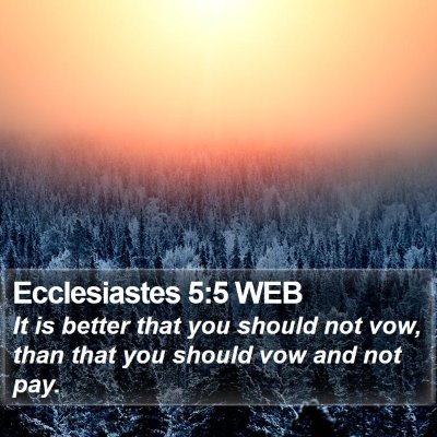 Ecclesiastes 5:5 WEB Bible Verse Image
