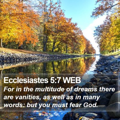 Ecclesiastes 5:7 WEB Bible Verse Image