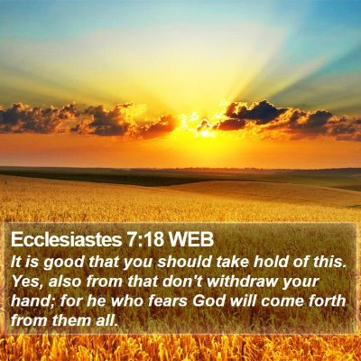 Ecclesiastes 7:18 WEB Bible Verse Image