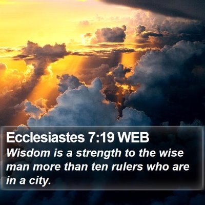 Ecclesiastes 7:19 WEB Bible Verse Image