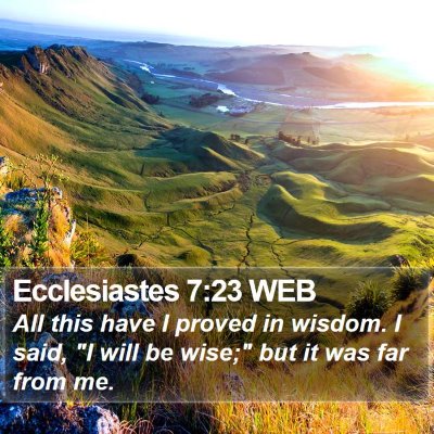 Ecclesiastes 7:23 WEB Bible Verse Image