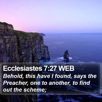 Ecclesiastes 7:27 WEB Bible Verse Image