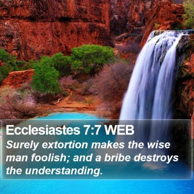 Ecclesiastes 7:7 WEB Bible Verse Image