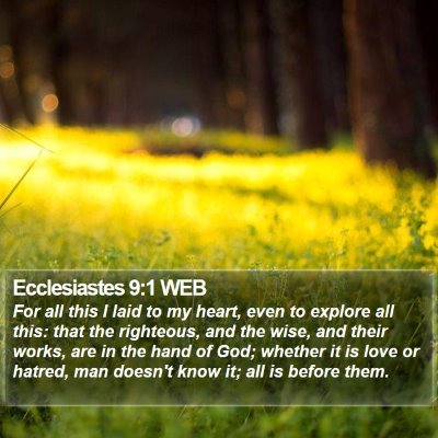 Ecclesiastes 9:1 WEB Bible Verse Image
