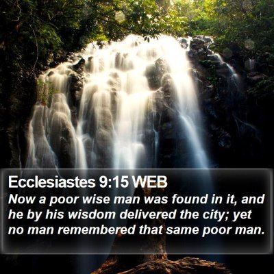 Ecclesiastes 9:15 WEB Bible Verse Image