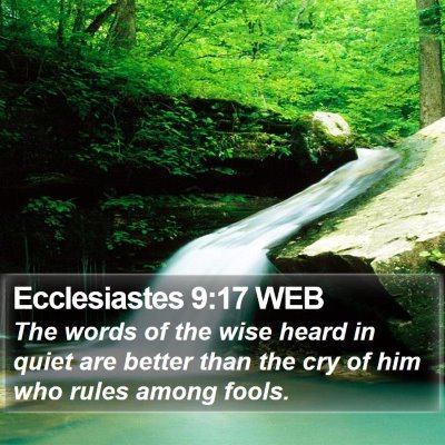 Ecclesiastes 9:17 WEB Bible Verse Image