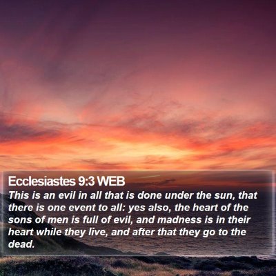 Ecclesiastes 9:3 WEB Bible Verse Image