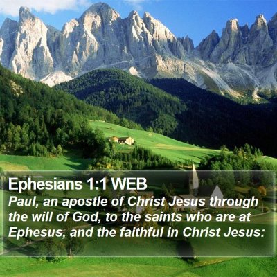 Ephesians 1:1 WEB Bible Verse Image