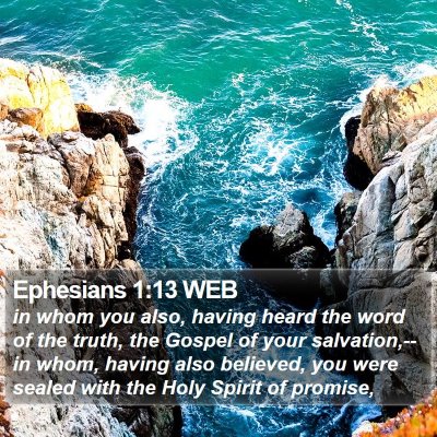 Ephesians 1:13 WEB Bible Verse Image