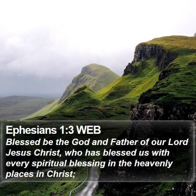 Ephesians 1:3 WEB Bible Verse Image