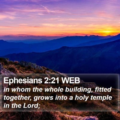 Ephesians 2:21 WEB Bible Verse Image