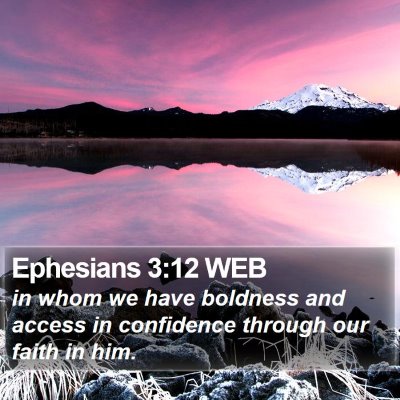 Ephesians 3:12 WEB Bible Verse Image