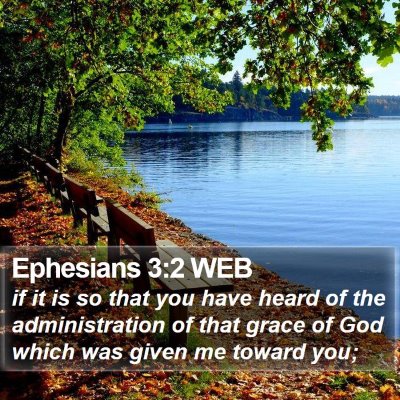 Ephesians 3:2 WEB Bible Verse Image
