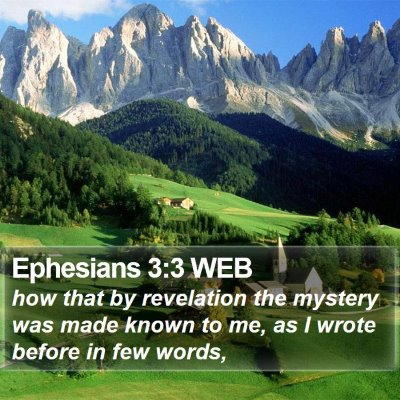 Ephesians 3:3 WEB Bible Verse Image