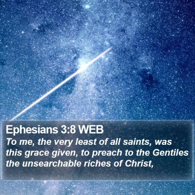 Ephesians 3:8 WEB Bible Verse Image