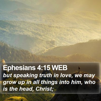 Ephesians 4:15 WEB Bible Verse Image
