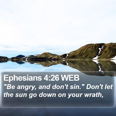 Ephesians 4:26 WEB Bible Verse Image