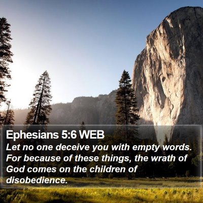 Ephesians 5:6 WEB Bible Verse Image