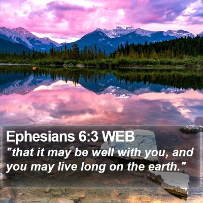 Ephesians 6:3 WEB Bible Verse Image