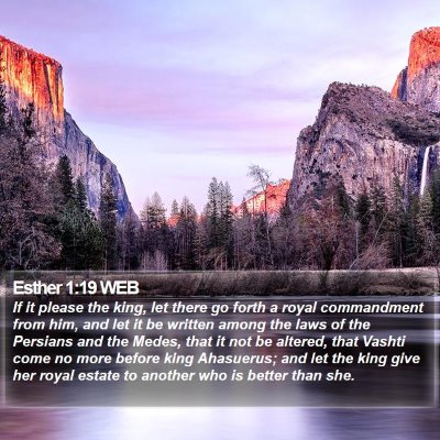 Esther 1:19 WEB Bible Verse Image
