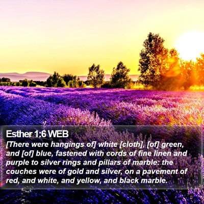 Esther 1:6 WEB Bible Verse Image
