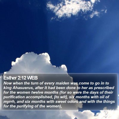 Esther 2:12 WEB Bible Verse Image