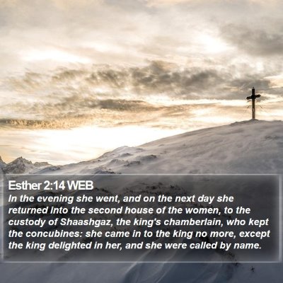 Esther 2:14 WEB Bible Verse Image