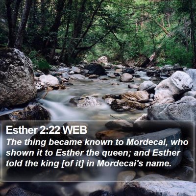 Esther 2:22 WEB Bible Verse Image