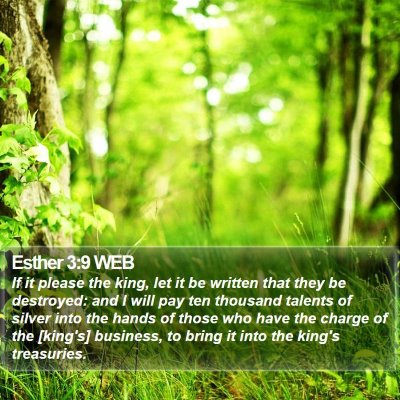 Esther 3:9 WEB Bible Verse Image