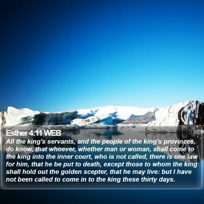 Esther 4:11 WEB Bible Verse Image