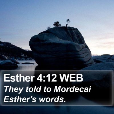 Esther 4:12 WEB Bible Verse Image