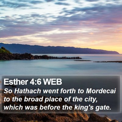 Esther 4:6 WEB Bible Verse Image