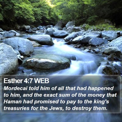 Esther 4:7 WEB Bible Verse Image