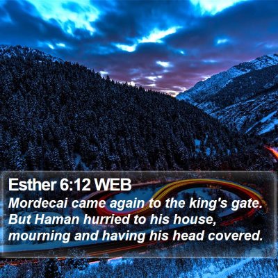 Esther 6:12 WEB Bible Verse Image