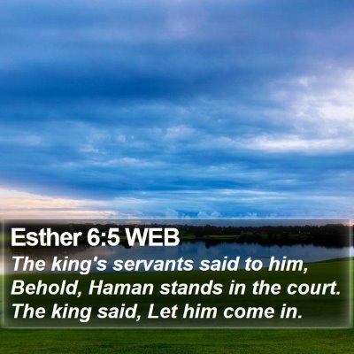 Esther 6:5 WEB Bible Verse Image