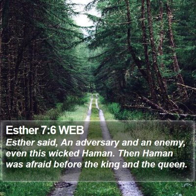 Esther 7:6 WEB Bible Verse Image