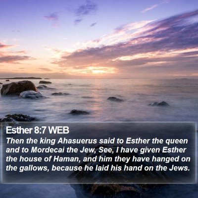 Esther 8:7 WEB Bible Verse Image